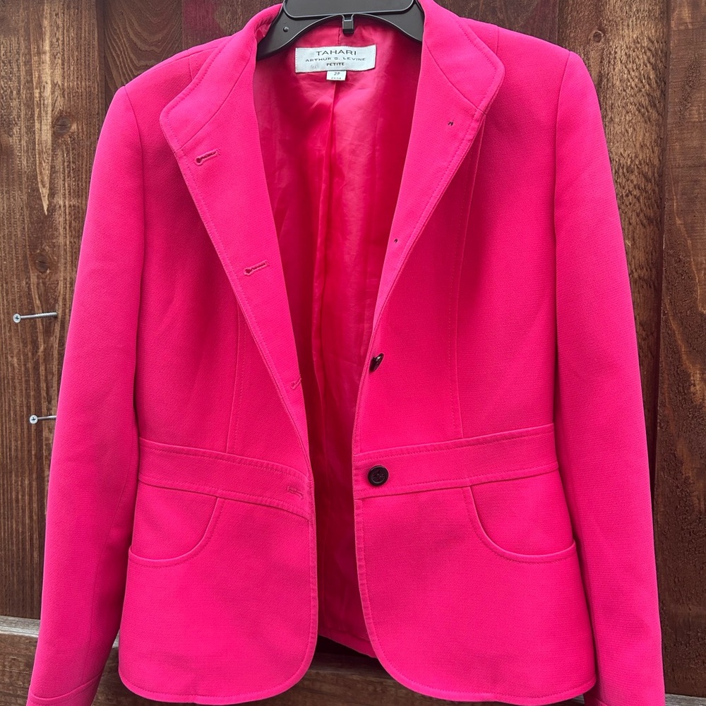 Tahari Women's Fuchsia Blazer - Picture 3 of 11
